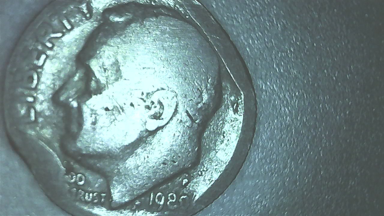 1980-P-Roosevelt-Dime-W/-Right-Clipped-Curve-And-Lower-Left-Cud