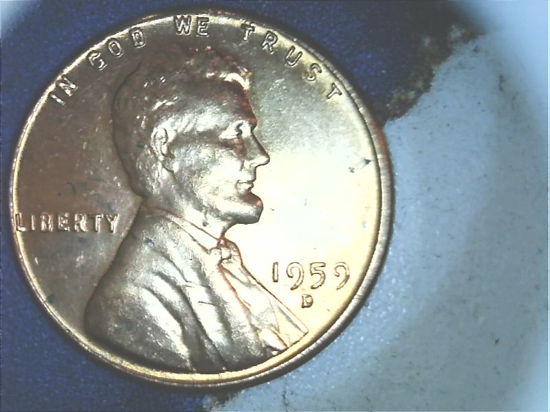 1959-D--Lincoln-Cent-Weighing-3.4g