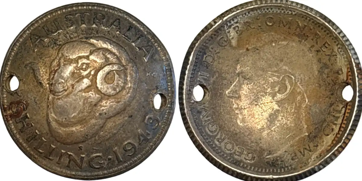 1943-S-Austrailia-Shilling-Pendant/Charm