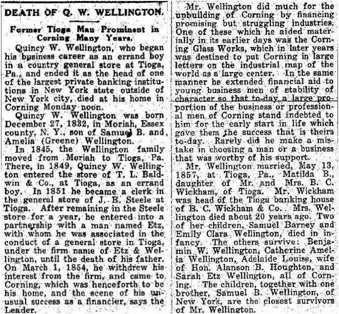 1862-Q.w.-Wellington-Bank,-Corning-NY-One-Dollar-Note