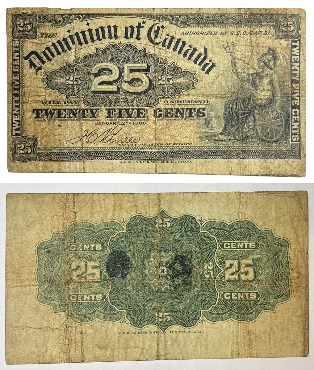 Grade-And-Help-On-1900-Issue-25-Cent-Dominion-Of-Canada-Fractional