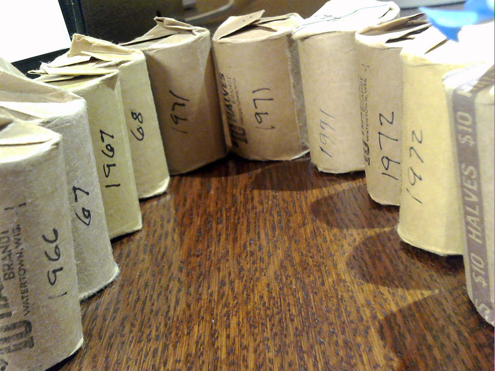 Half-Dollar-Customer-Rolls-&-Original-Box-Of-Ozark-Riverways.