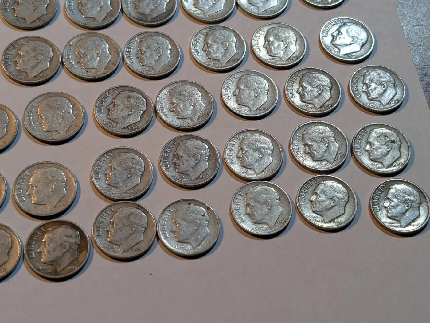 3/24-Update---Slabbed-Wl,49-S-Key-Date-Roll,-Dimes-Slabbed,-1921-Peace-Doll-Unc