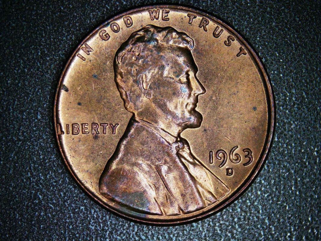 1963-D-Lincoln-Memorial-Penny-Struck-