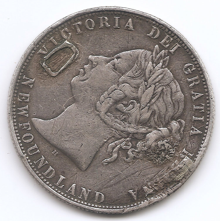 Love-Token-On-Newfoundland-Half-Dollar-Fraternal-Or-Religious-Society?