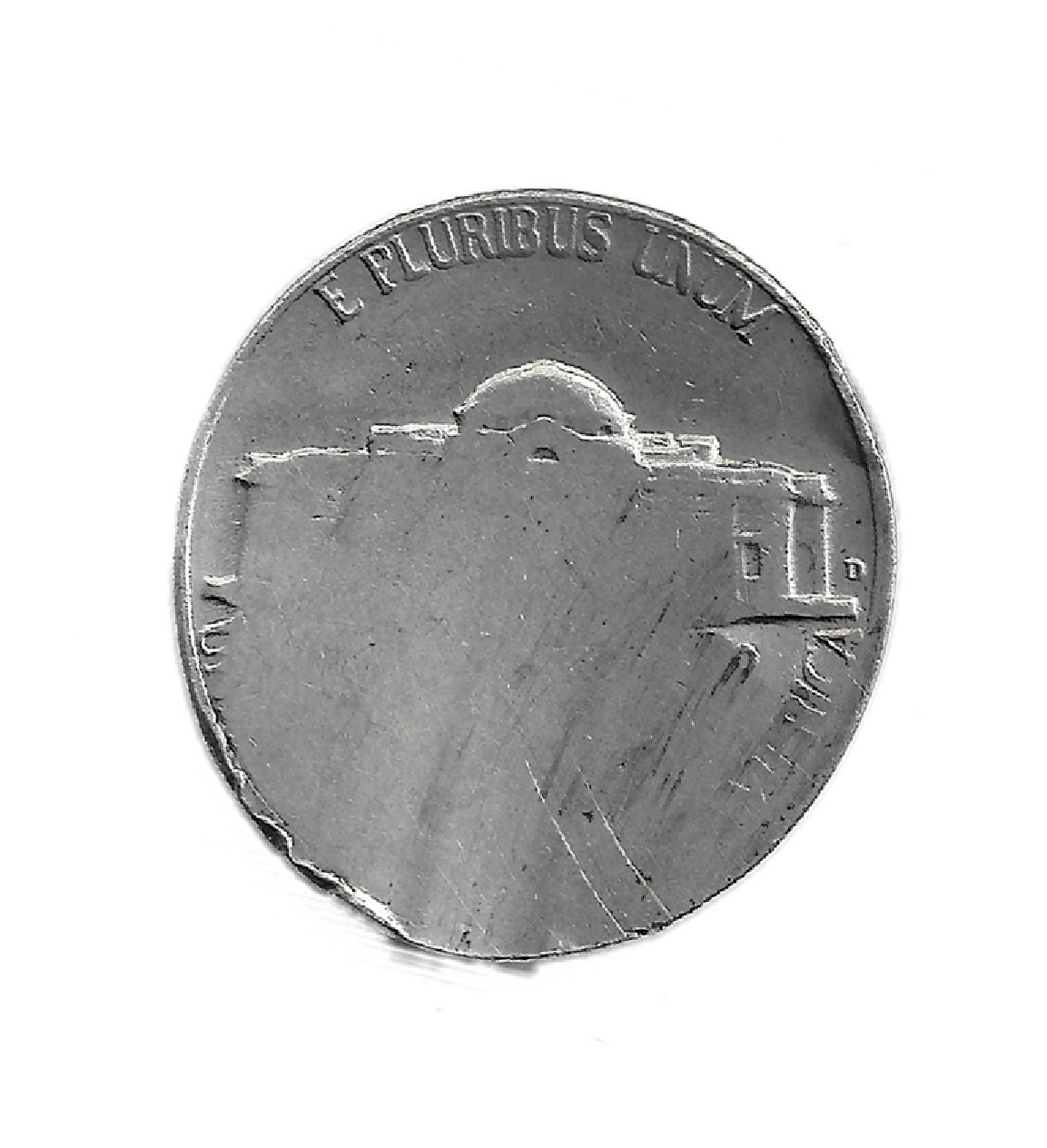 1964-D-Jefferson-Nickel-Overstruck-With-Lincoln-Memorial-Cent?