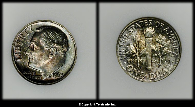 Toned-1963-Roosevelt-Dime