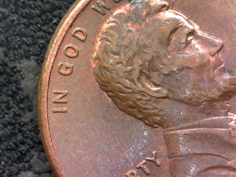 1988-Lincoln-Memorial-Cent-Is-Lamination-Error-Over-The-Eye?-Or-Is-Damage?
