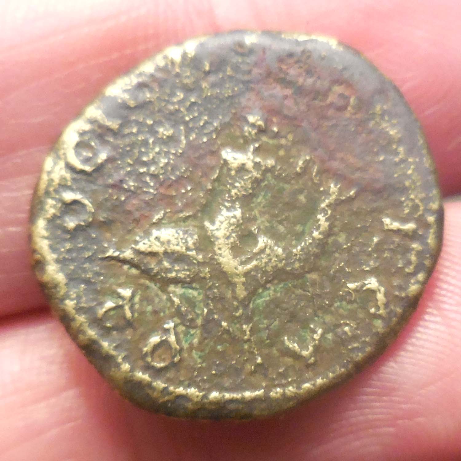 22-MM,-5.83g-Estate-Tag-Says-Faustina-II-Of-Poroselene-Cupid-Riding-Dolphin