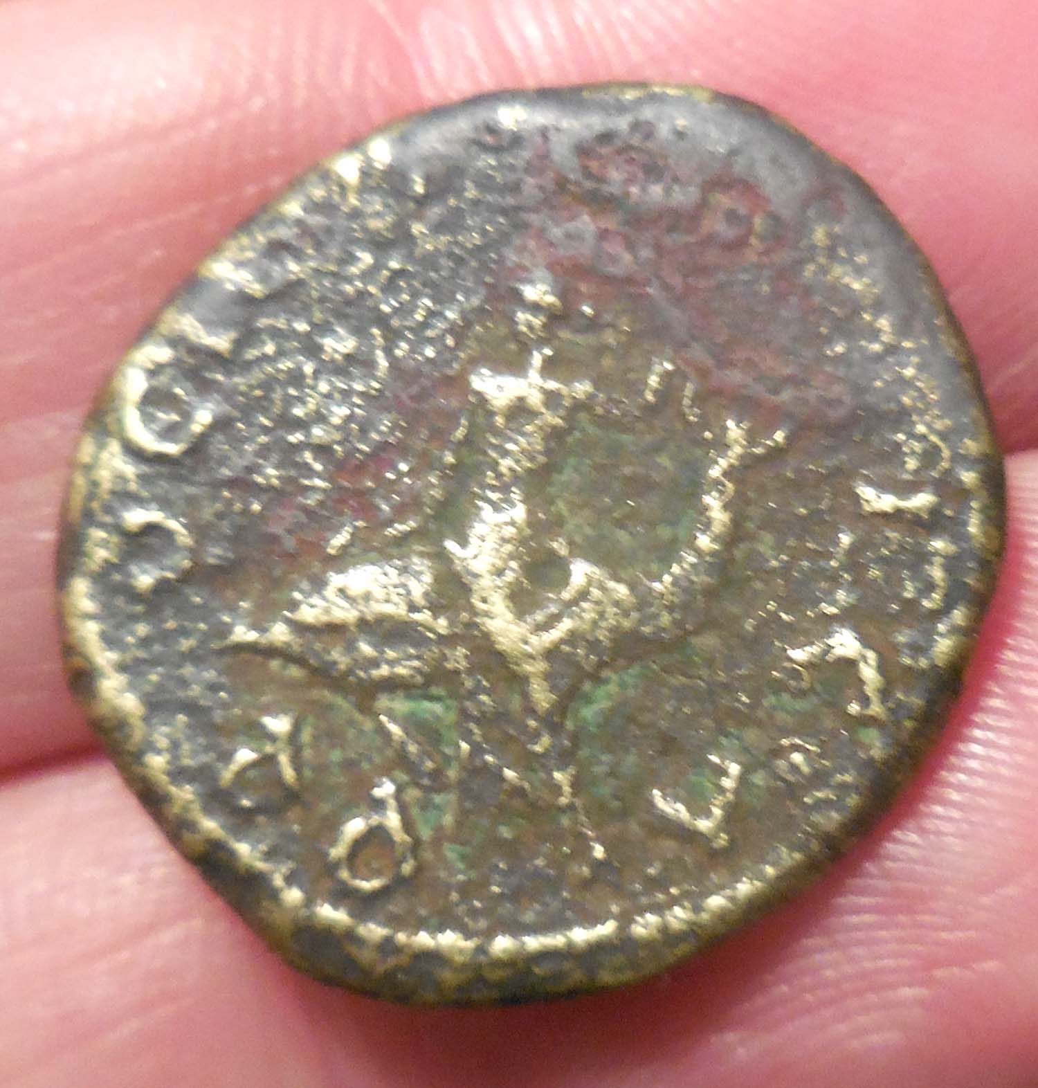 22-MM,-5.83g-Estate-Tag-Says-Faustina-II-Of-Poroselene-Cupid-Riding-Dolphin