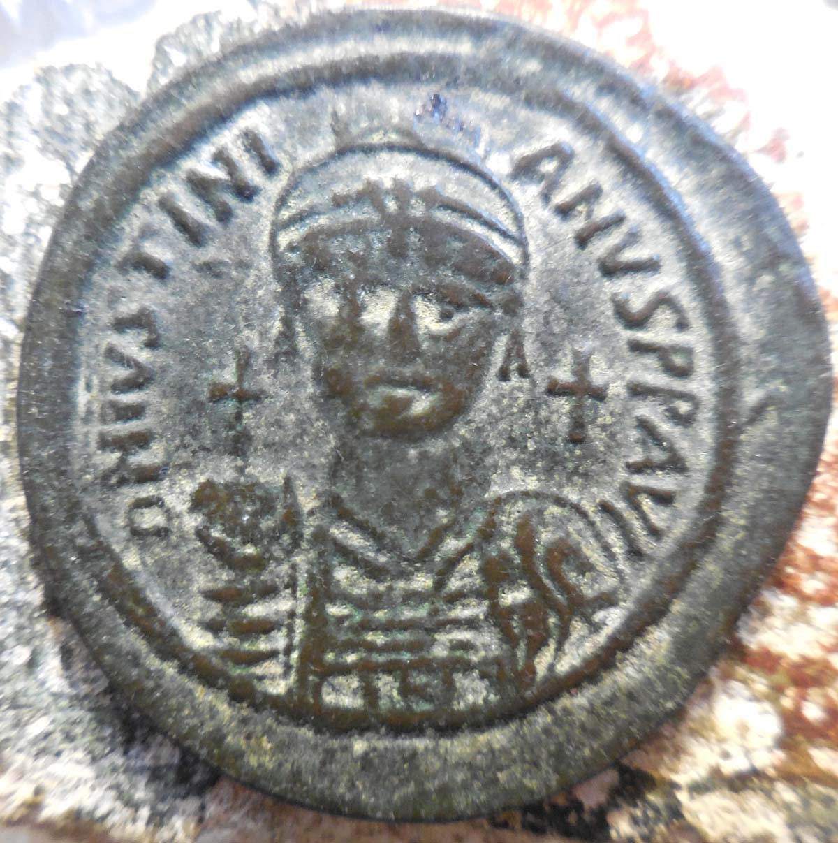 45-MM,-17.83-G-Justinian-Follis-A-/-N-/-N-/-O-And-XII,-538-539-Ad-Nicomedia