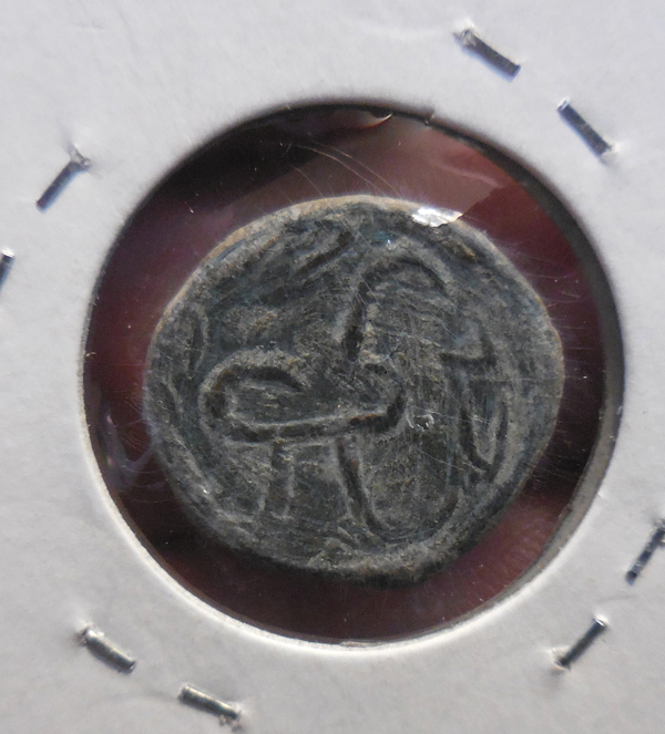 2-Coins-Of-7---8th-Century-Chach-Tashkent-Today:-Bust-/-Tamgha-&-Lion-/-Tamgha