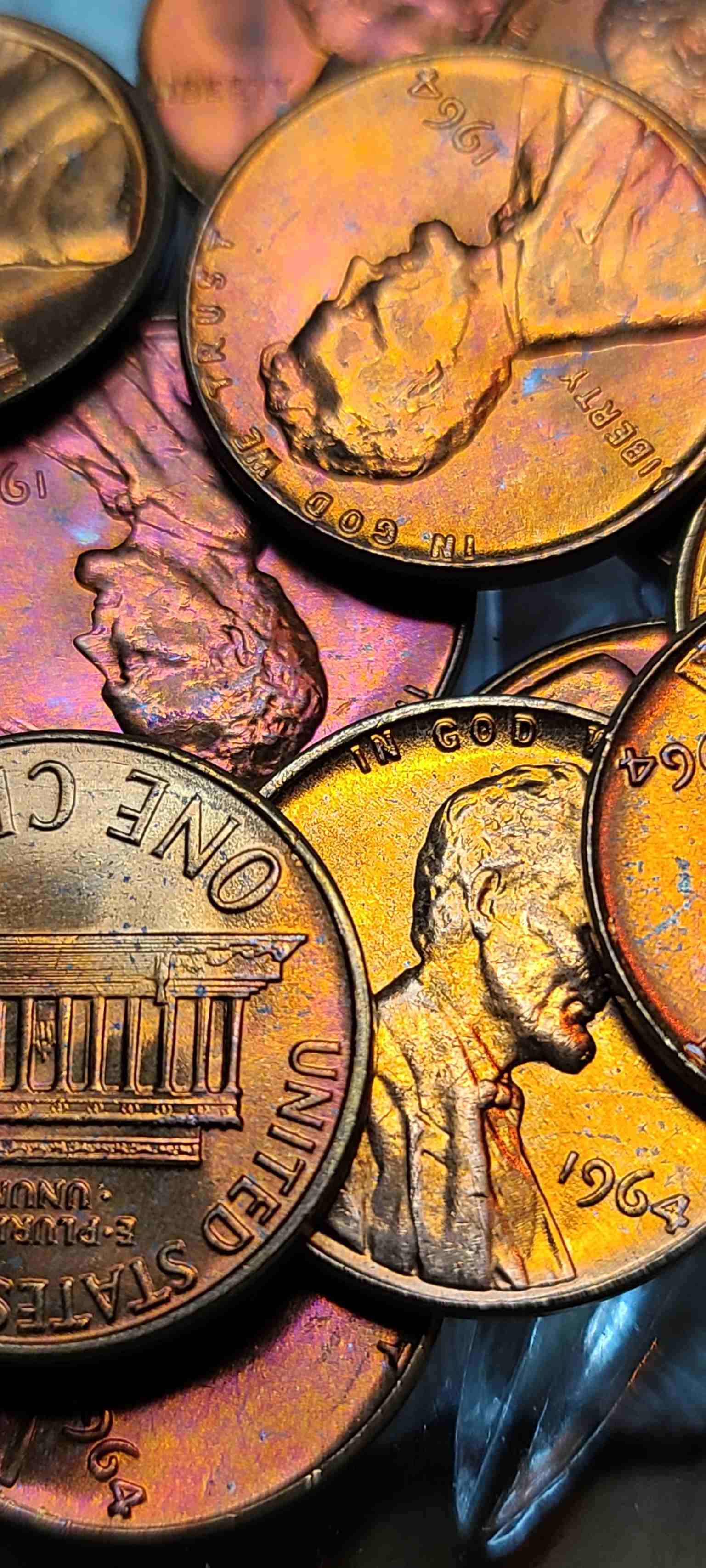 1964-P-Lincoln-Memorial-Roll-Just-Opened-Up-With-Unusual-Toning!