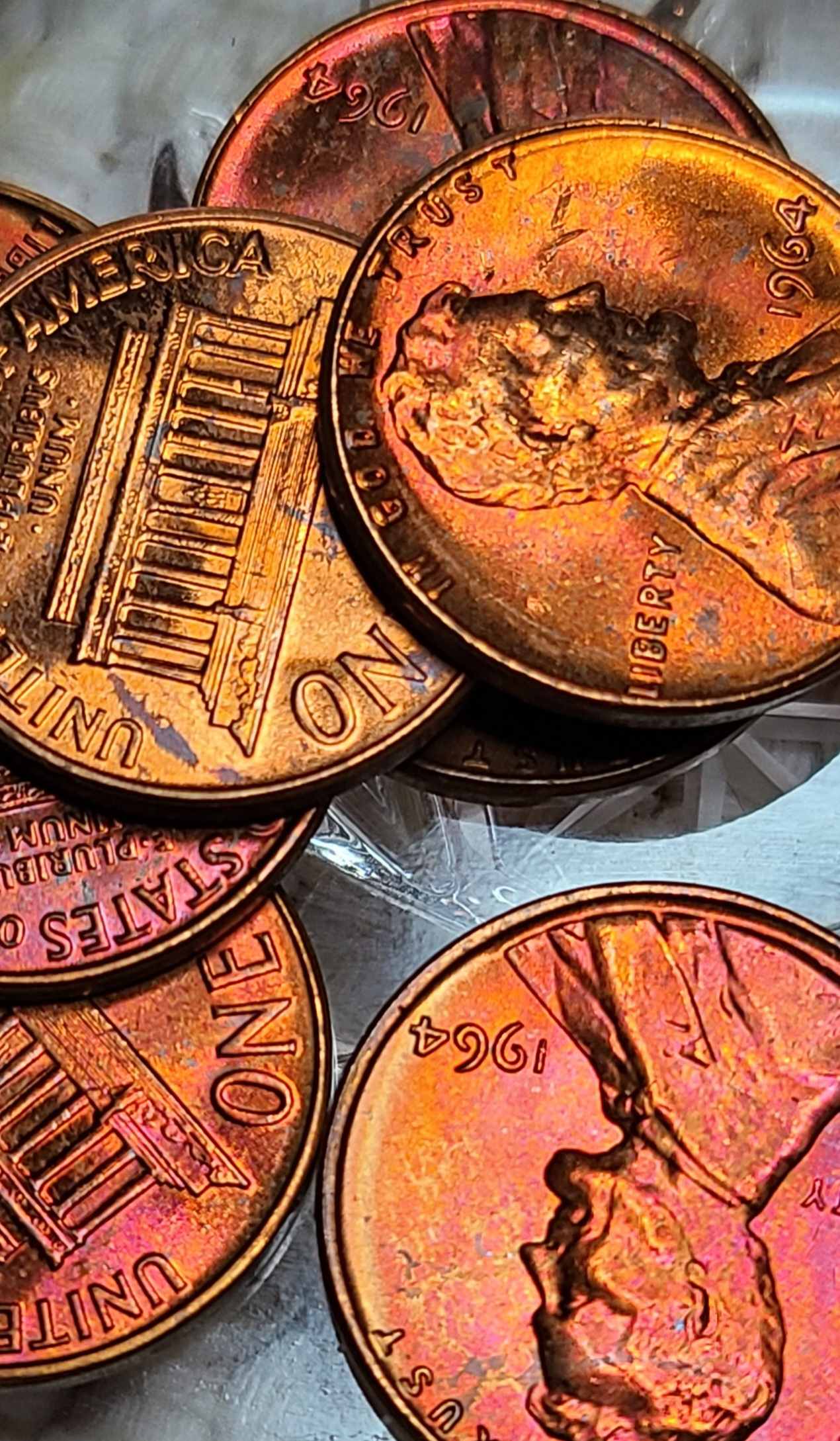 1964-P-Lincoln-Memorial-Roll-Just-Opened-Up-With-Unusual-Toning!
