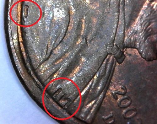 2002-Lincoln-Cent-Stike-Error-Letters-On-Front
