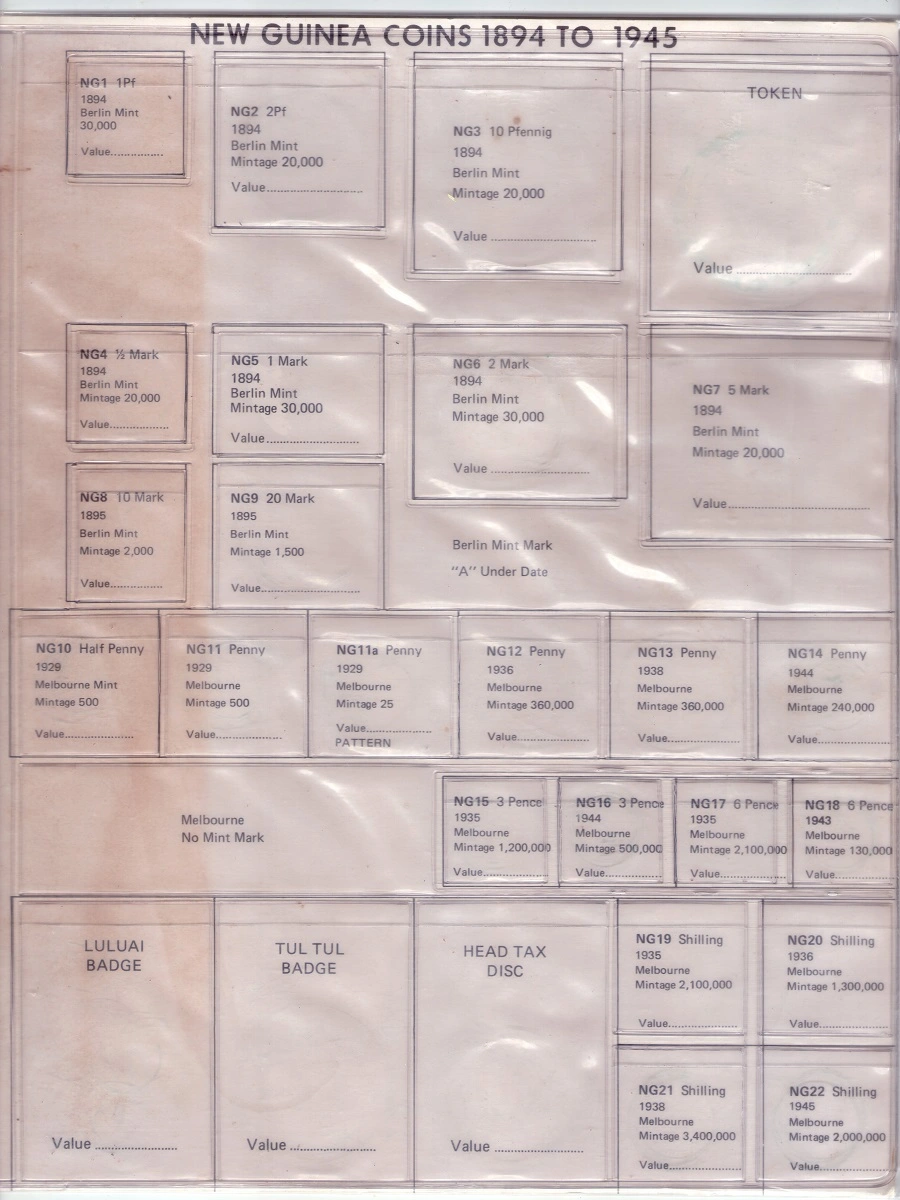 Specially-Designed-Coin-Sheet-For-New-Guinea-Coins-1894-1945