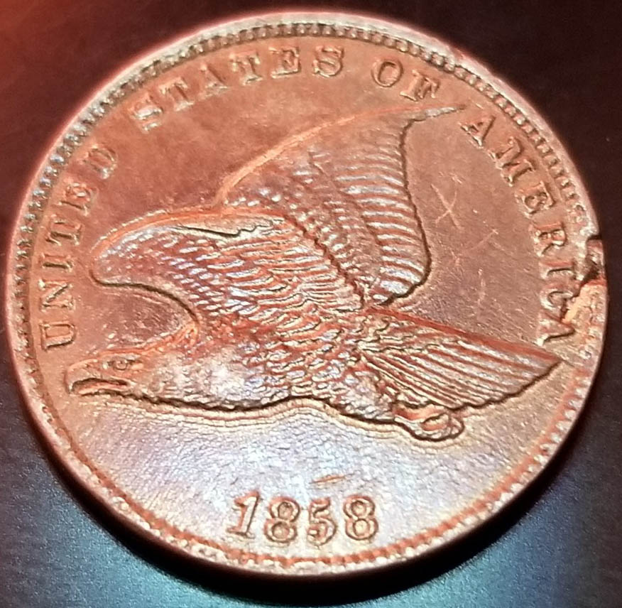 1858-Flying-Eagle-Cent-DDO?-DDR?-Dso?