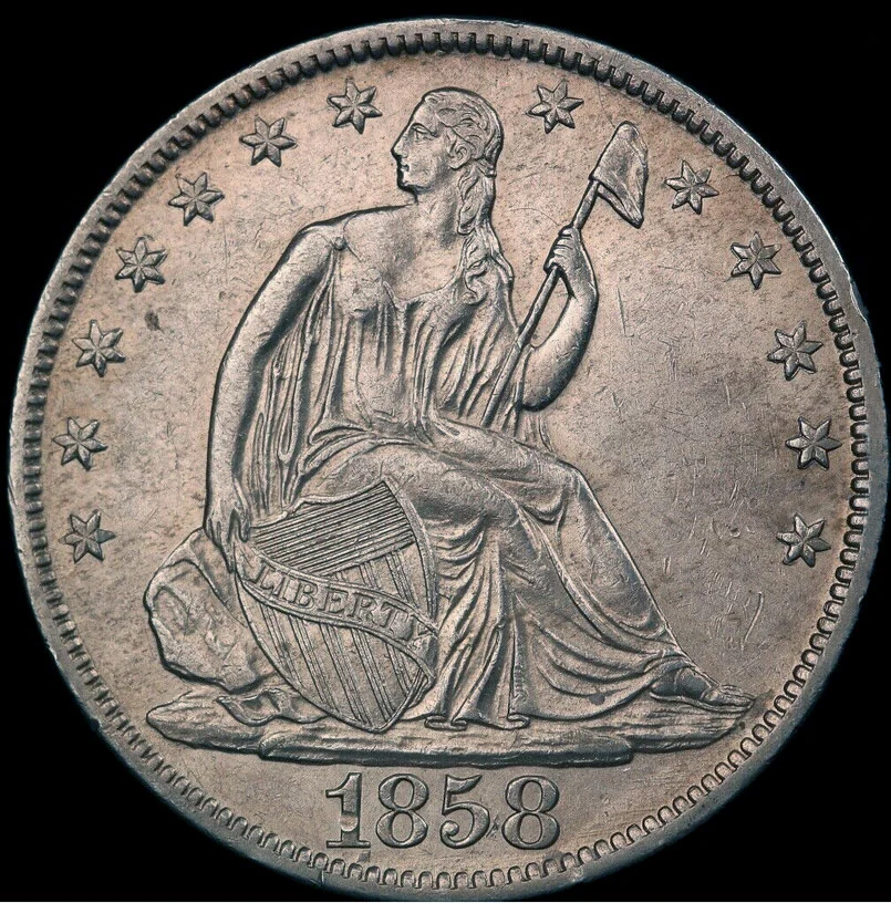1858-O-Seated-Liberty-Half-Dollar-Wb-106-Variety-Need-Confirmation