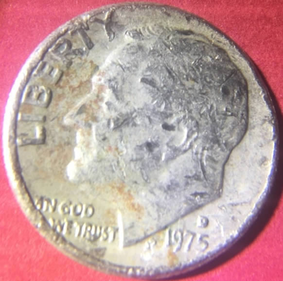 Sad-Looking-1975-D-Dime-: