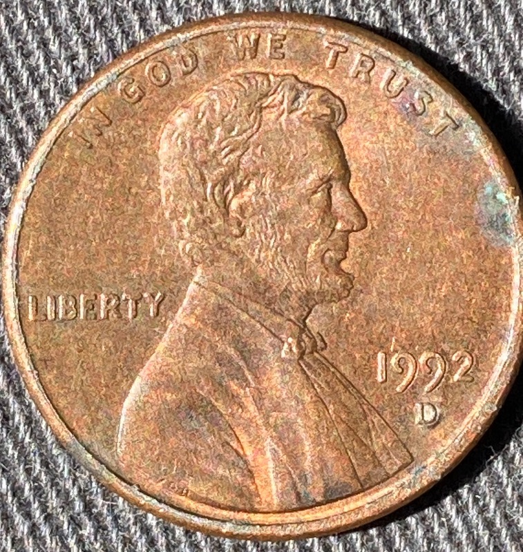 1992-D-Penny-Double-Clad-Error?