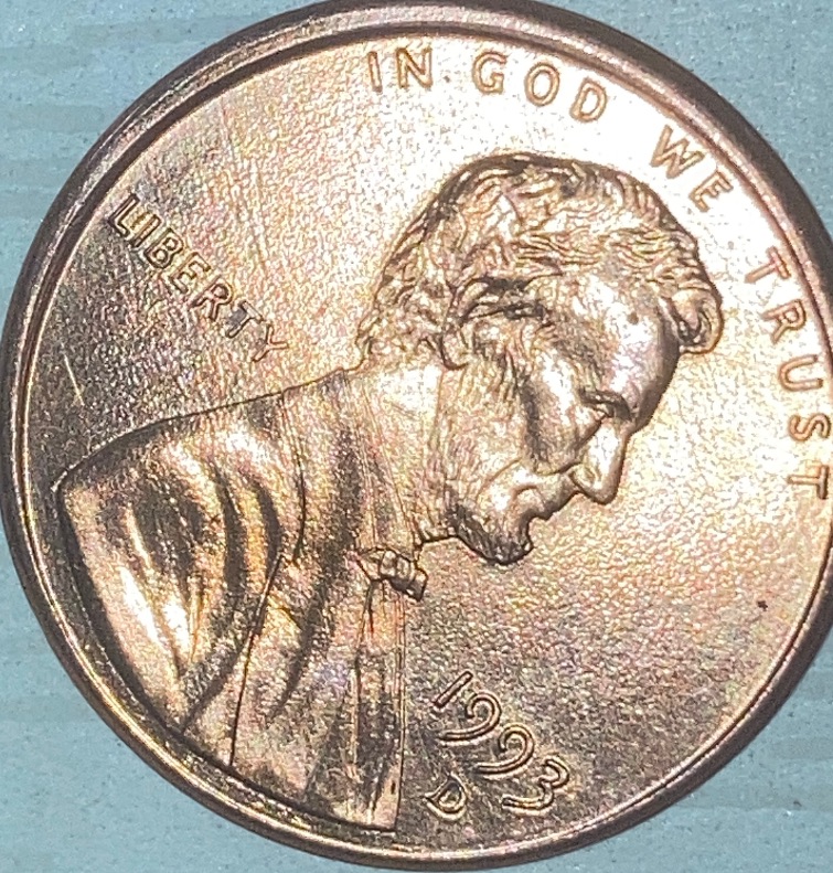 1993-D-Penny------Head-Error-Strike-Through-?