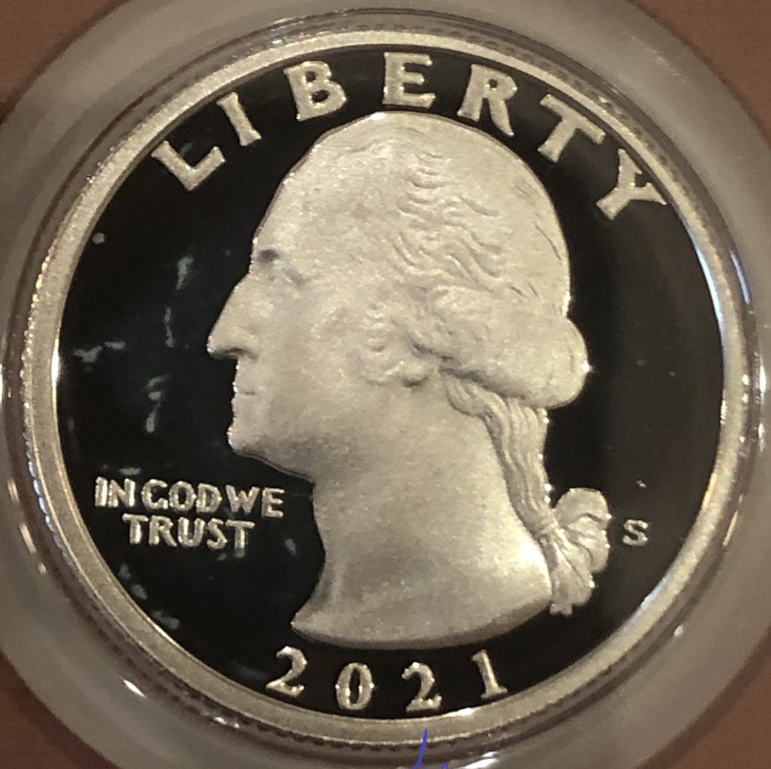 2021-25c-Proof-Crossing-The-Delaware-What-Are-These-Blue-Streaks-On-Obv?