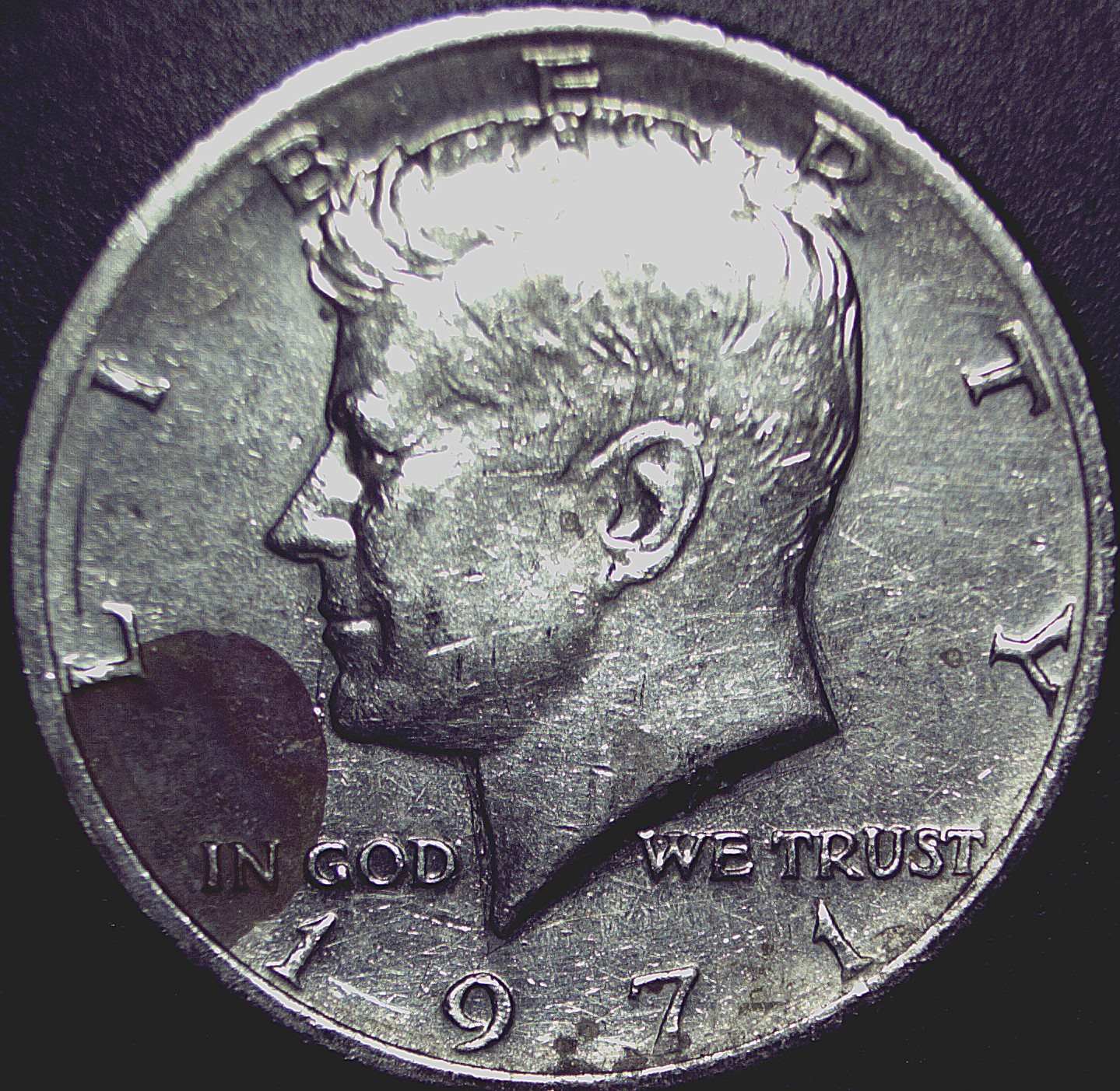 1971-P-Kennedy-50c-Error--Lamination?