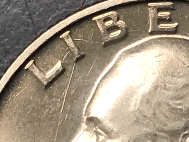 Bicentennial-Quarter-With-Die-Scratches/Polishing