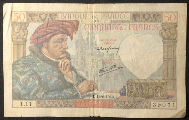 1940-France-50-Francs-Currency-Grade