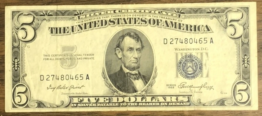Grade-Needed-For-1953-$5-Blue-Seal-Note