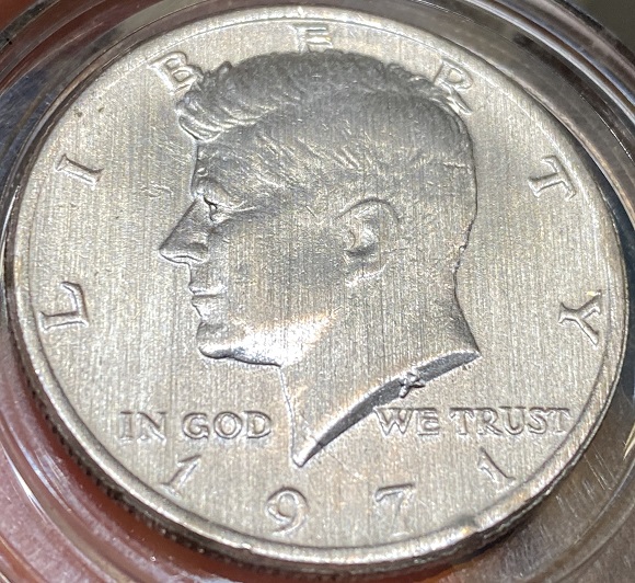 1971-P-Kennedy-Half-40-Percent-Silver-&-Planchet-Striations