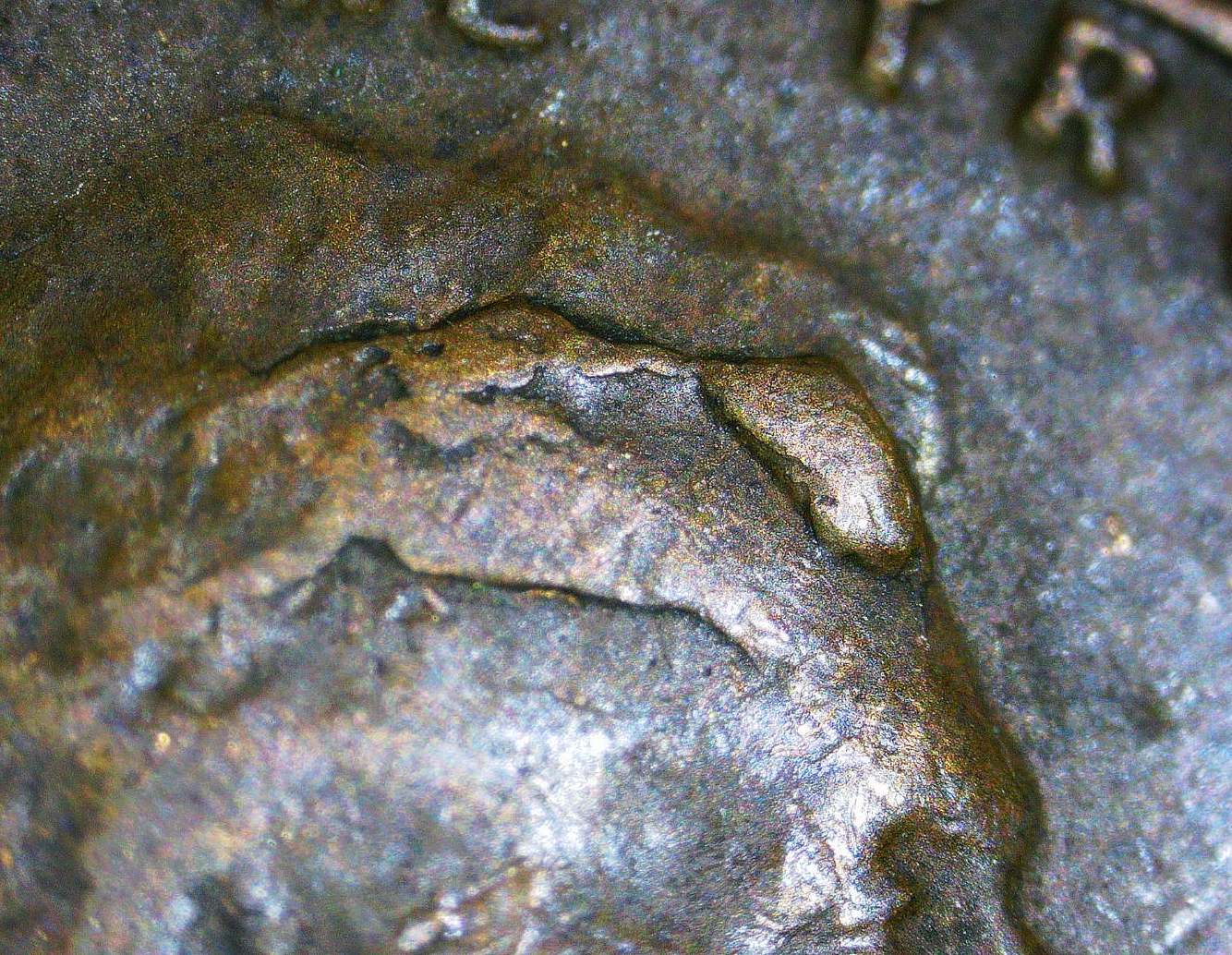 1955-P-Lincoln-Penny-With-Possible-Die-Chip-On-Head?