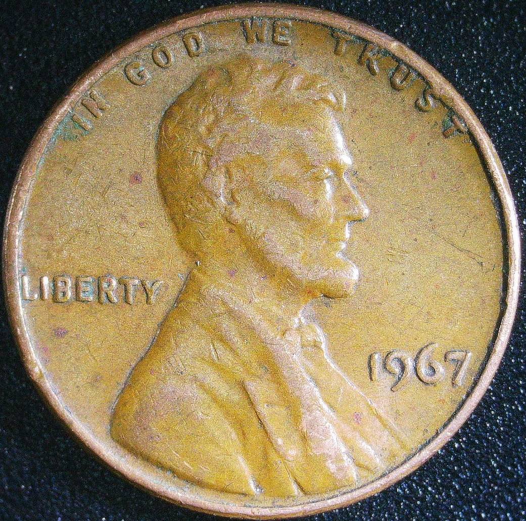 1967-P-Lincoln-Penny---Odd-Looking-7-In-The-Date