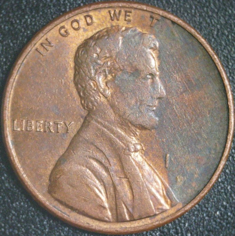 198?-D-Lincoln-Penny-Missing-The-Date-And-Rust-On-Obverse