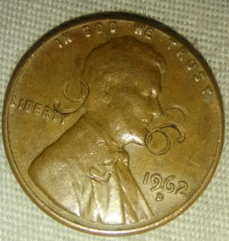 1962-D-Penny--With-The-Date-Stamped-Larger-Across-Face
