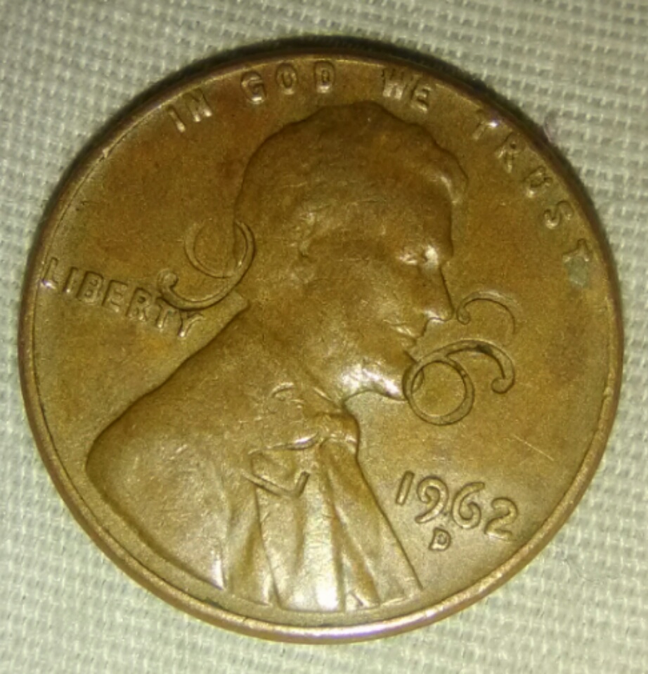 1962-D-Penny--With-The-Date-Stamped-Larger-Across-Face