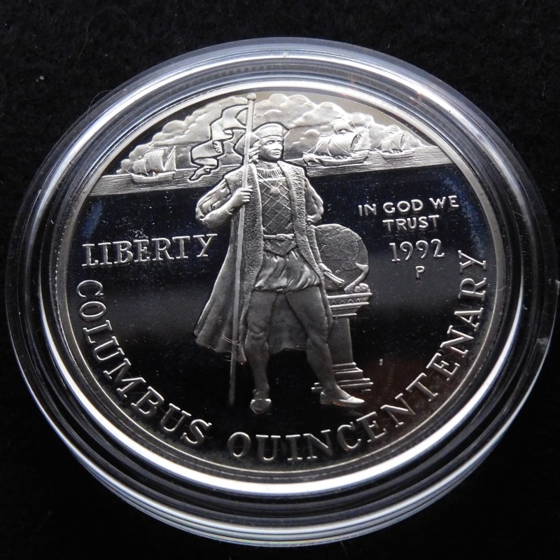 1992-Columbus-Quincentenary-Silver-Dollar-&-Copper-Half-Dollar-Proof