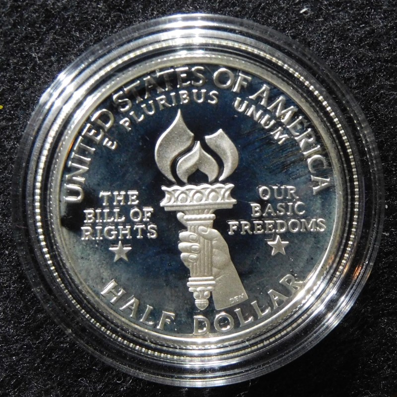 1993-S-Bill-Of-Rights-Silver-Proof-Dollar-And-Half-Dollar