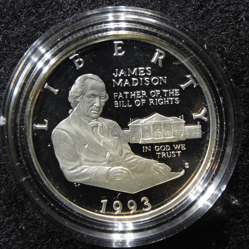 1993-S-Bill-Of-Rights-Silver-Proof-Dollar-And-Half-Dollar