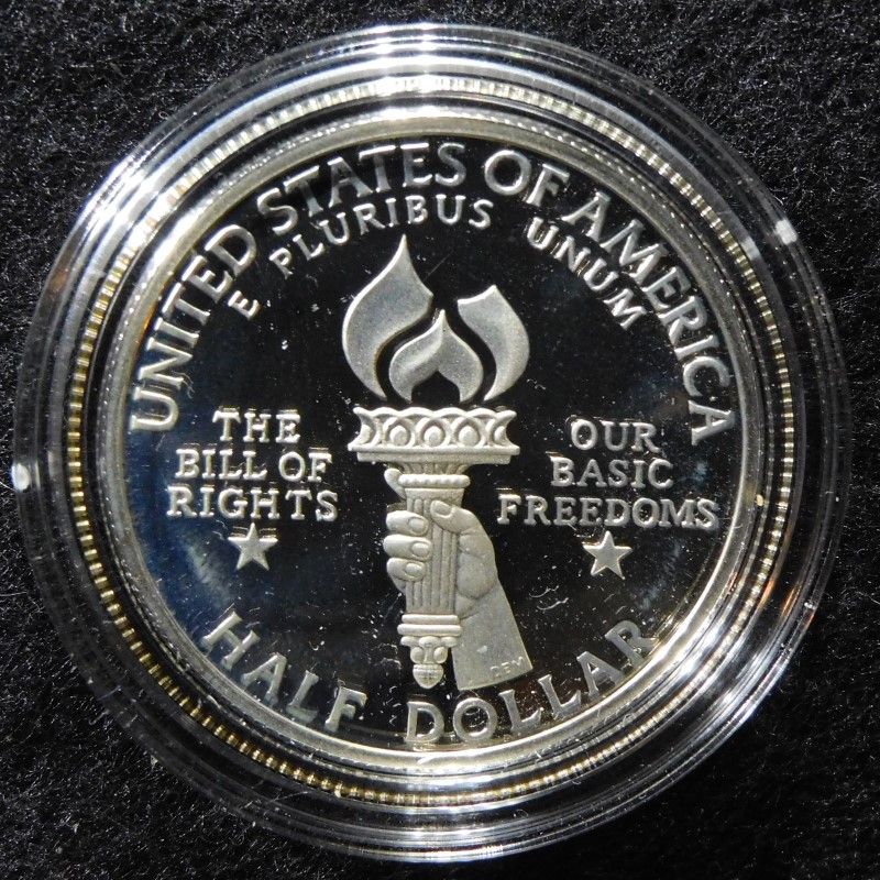 1993-S-Bill-Of-Rights-Silver-Proof-Dollar-And-Half-Dollar
