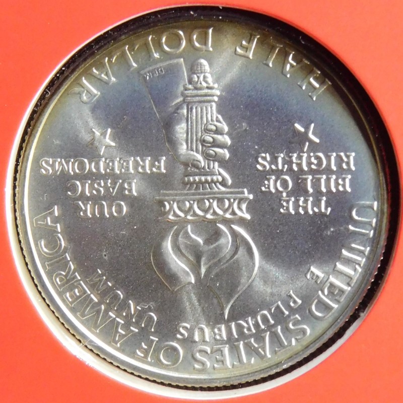 1993-W-Bill-Of-Rights-Silver-Unc-Silver-Dollar-With-1993-P-Madison-Presidential-Medal