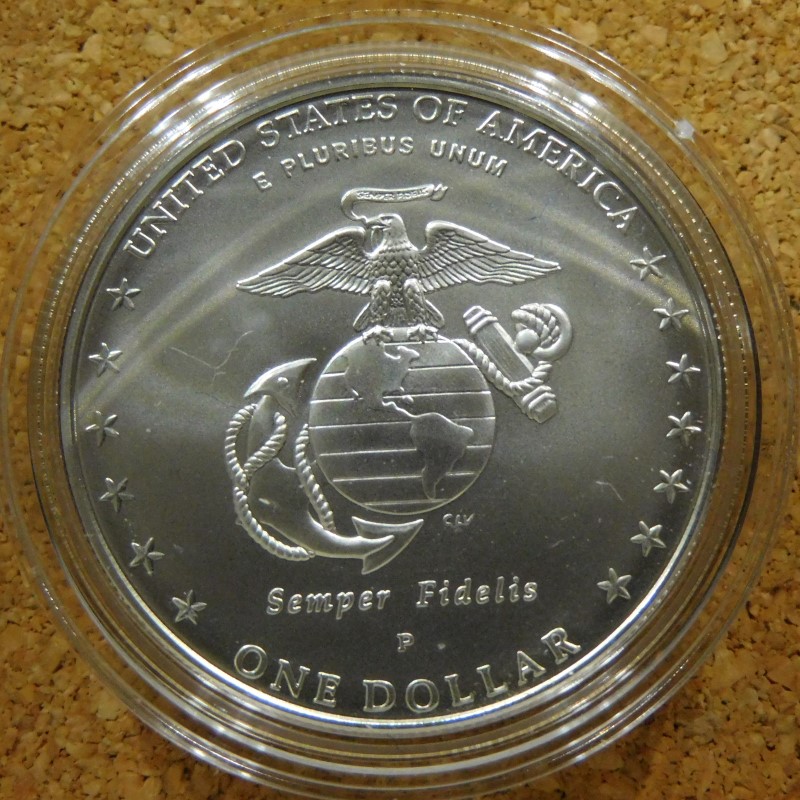 2005-P-Marine-Corps-230th-Anniversary-Unc-Silver-Dollar