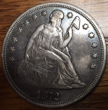 New-Pickup:-1872-Seated-Dollar-For-Grading