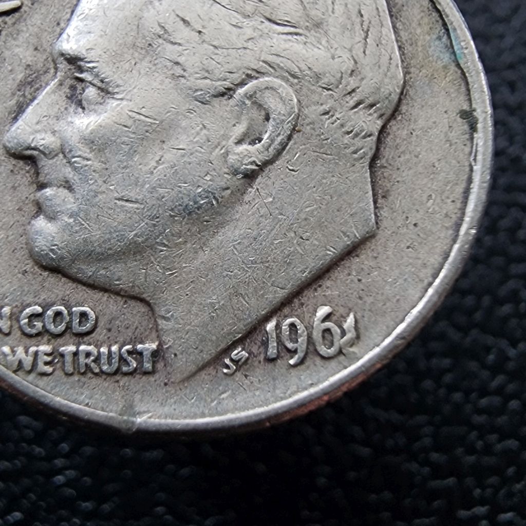 1961-D-Roosevelt-Dime---Error-Or-Damage?