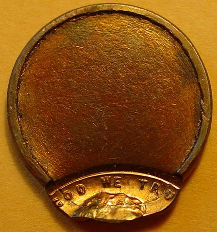 Lincoln-Cent-Mint-Error---Split-Planchet-With-Oddity-PMD?-1.60g