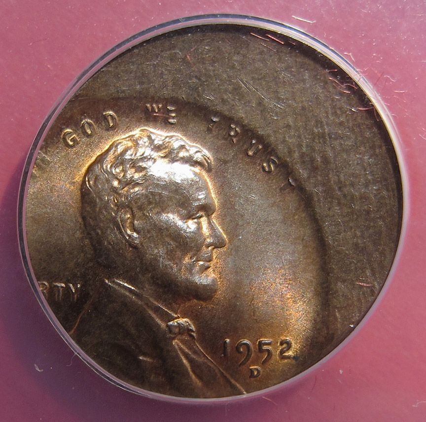 No-Date-Lincoln-Wheat-Cent-Mint-Error---Off-Center-W/-Planchet-Lines