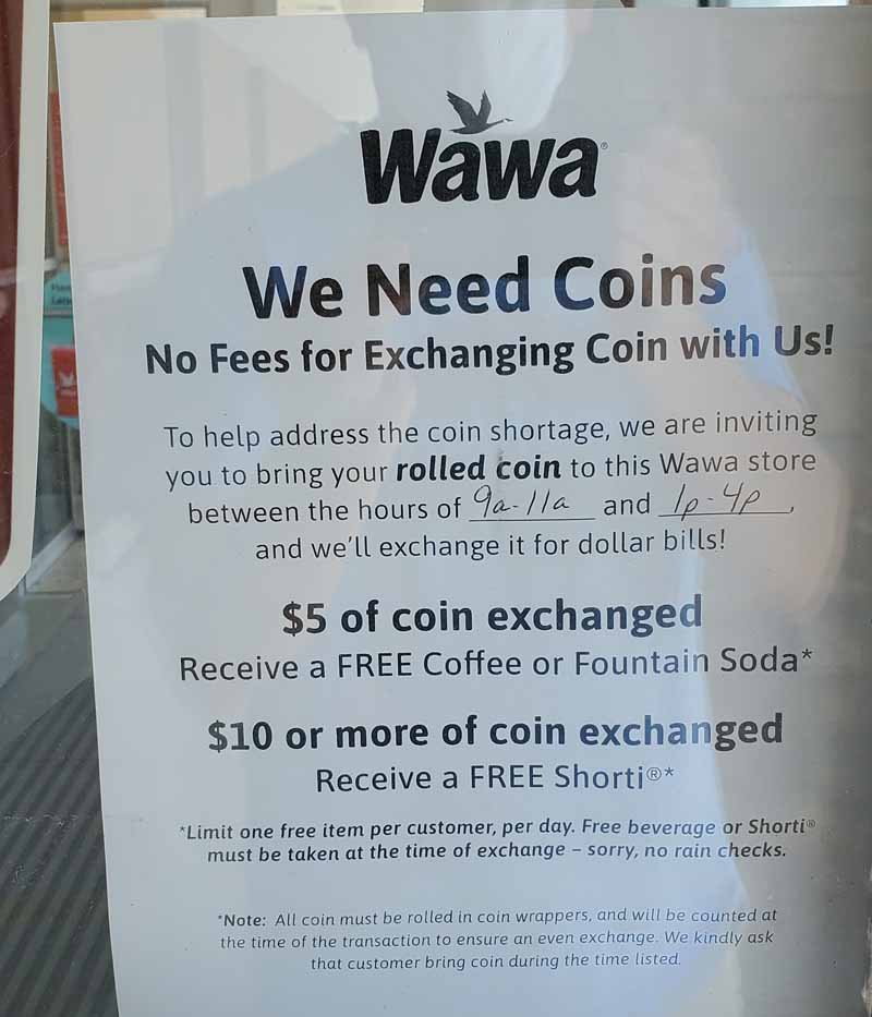 Coin-Roll-Shortage?--Trade-In-$5-In-Coins,-Get-Free-Drink.