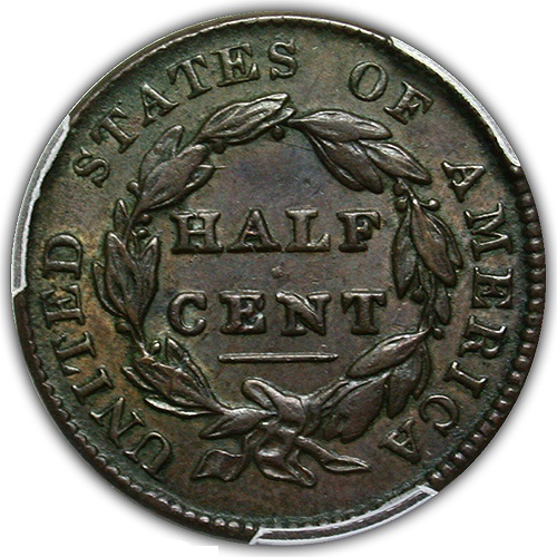 1828-Half-Cent-13-Stars