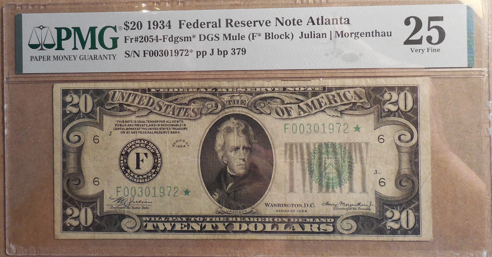 1934-20$-Mule-FRN-Note