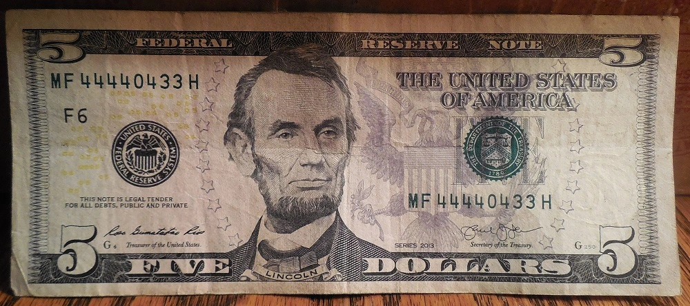 US-5$-Bill-Serial-Number